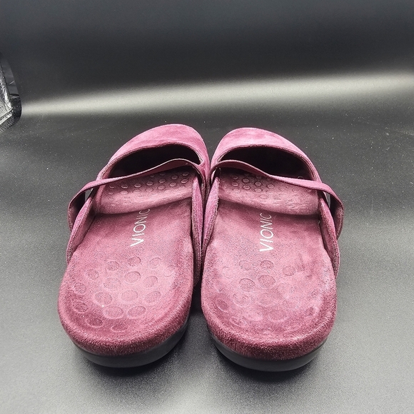 Vionic Laurel Merlot Slip On Slides Clogs - Picture 4 of 9